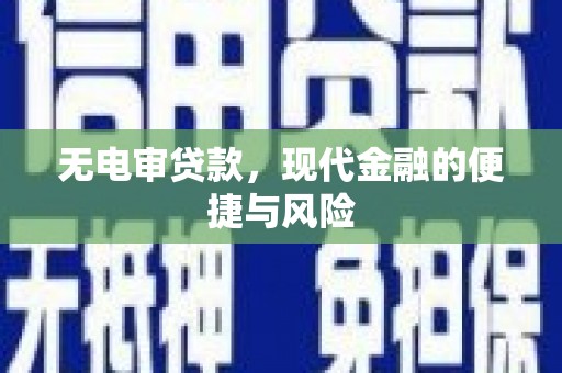 大方无电审贷款，现代金融的便捷与风险